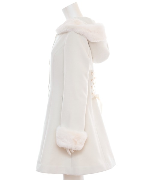 Secret Honey（シークレットハニー）の「取り外しフード付ビットコート（その他アウター・レディース・グレー/オフホワイト・MEDIUM）」の11枚目の写真