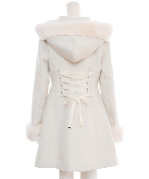 Secret Honey（シークレットハニー）の「取り外しフード付ビットコート（その他アウター・レディース・グレー/オフホワイト・MEDIUM）」の12枚目の写真