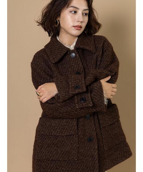 Te chichi CLASSIC（テチチクラシック）の「ロービングカルゼミドルコート《2025winter catalog item》（その他アウター・レディース・ブラック/ブラウン・F）」の22枚目の写真
