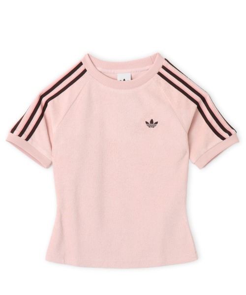 atmos(アトモス)の「adidas TERRY TOWEL CALI TEE / アディダス テリー タオル カリ ティー(Tシャツ/カットソー・レディース・ピンク・S/M/L)」の1枚目の写真