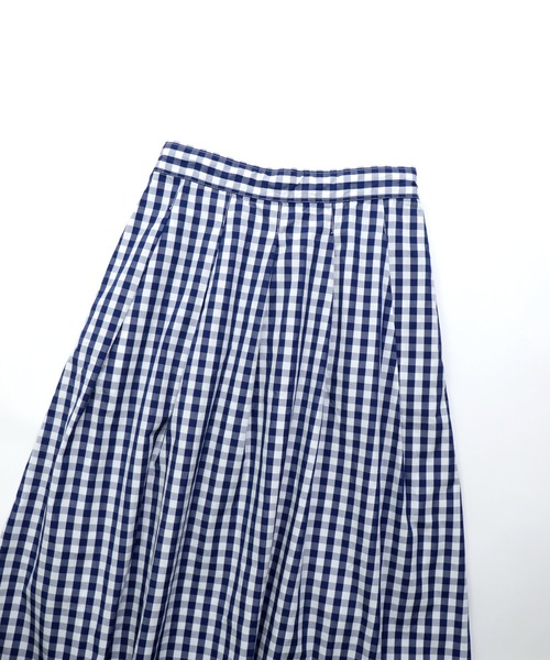 D.M.G.（ドミンゴ）の「[D.M.G / ディーエムジー] ブロード ギンガム タックフレアスカート（スカート・レディース・ブラック系その他/ブルー系その他・FREE）」の21枚目の写真