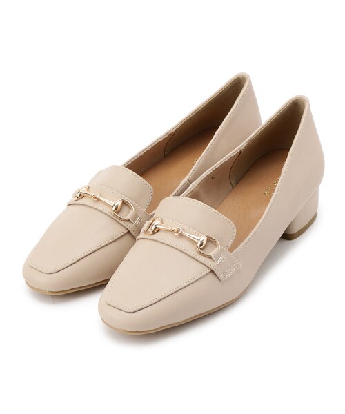 grove（グローブ）の「ビットヒールローファー（パンプス・レディース・ブラック/ライトベージュ・M/L/S）」の2枚目の写真