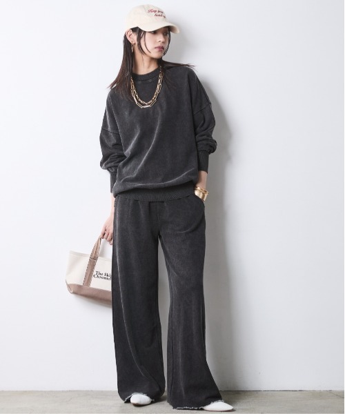 CHIC STYLE(シックスタイル)の「硫化染ビッグシルエットスウェット<大きいサイズ有>シックスタイル(スウェット・レディース・チャコール/グレー系・M/L/LL/3L/4L/5L)」の13枚目の写真