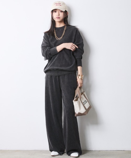 CHIC STYLE(シックスタイル)の「硫化染ビッグシルエットスウェット<大きいサイズ有>シックスタイル(スウェット・レディース・チャコール/グレー系・M/L/LL/3L/4L/5L)」の16枚目の写真