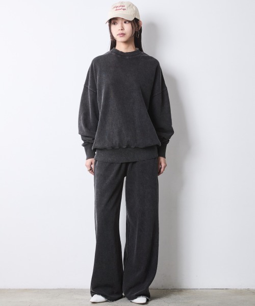 CHIC STYLE(シックスタイル)の「硫化染ビッグシルエットスウェット<大きいサイズ有>シックスタイル(スウェット・レディース・チャコール/グレー系・M/L/LL/3L/4L/5L)」の19枚目の写真