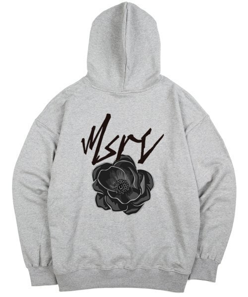 MONSTER REPUBLIC（モンスターリパブリック）の「MSRC フラワーブラック フードパーカー グレー（パーカー・レディース・その他・LARGE/MEDIUM/SMALL/X-LARGE）」の2枚目の写真