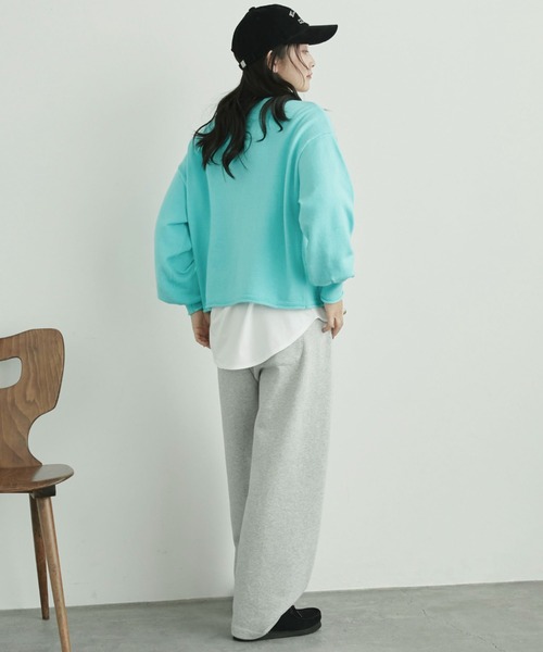 Doux archives（ドゥアルシーヴ）の「カーリングボートネックニットプルオーバー（ニット/セーター・レディース・シアン/グレイッシュベージュ/ブラック/グレー・FREE）」の17枚目の写真