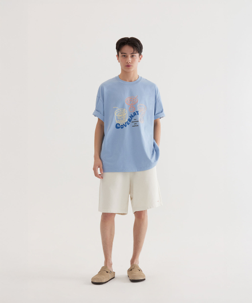 COVERNAT(カバーナット)の「クールコットンキッチカクテルグラフィックTシャツ Blue(Tシャツ/カットソー・レディース・その他・X-SMALL/SMALL/MEDIUM/LARGE/X-LARGE/XX-LARGE)」の6枚目の写真