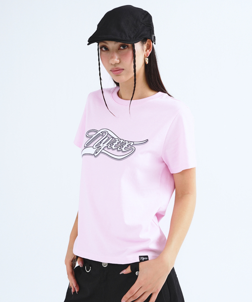 BASEBALL LOGO TEE BABY PINK（Tシャツ/カットソー）｜NYXX（エヌワイ
