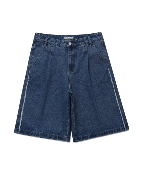CONNECT KINLOCH(コネクトキンロック)の「ウォッシュドカットオフバミューダデニムハーフパンツ(ウォッシングブルー)(その他パンツ・メンズ・その他・XX-LARGE/MEDIUM/LARGE/X-LARGE)」の2枚目の写真