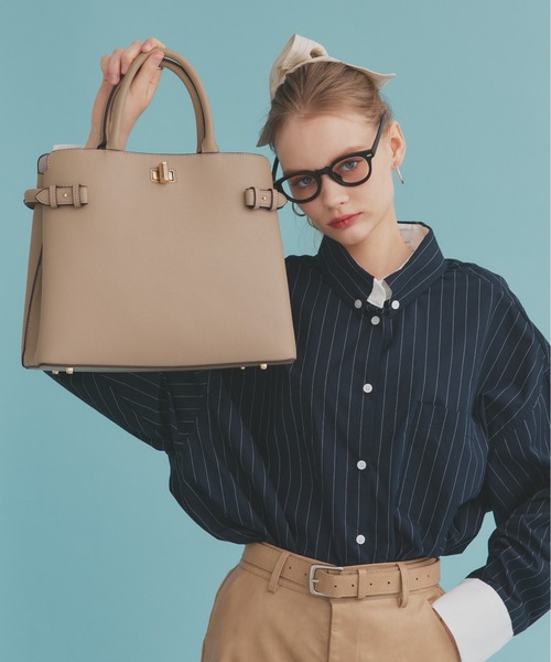 antic rag(アンティックラグ)の「Calbin カルビン(ハンドバッグ・レディース・ブラック/ベージュ・FREE)」の2枚目の写真