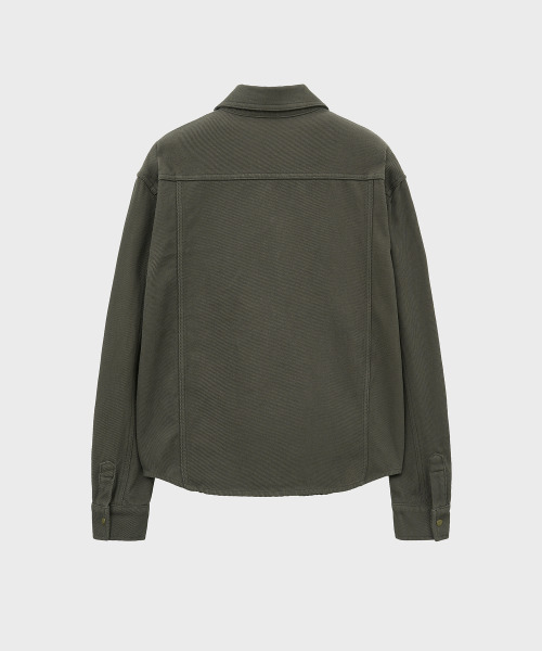 NOIRER（ノイア）の「コットンウィップコードウォッシュドクロップシャツ（グレー）（シャツ/ブラウス・メンズ・その他・48/50/52）」の3枚目の写真