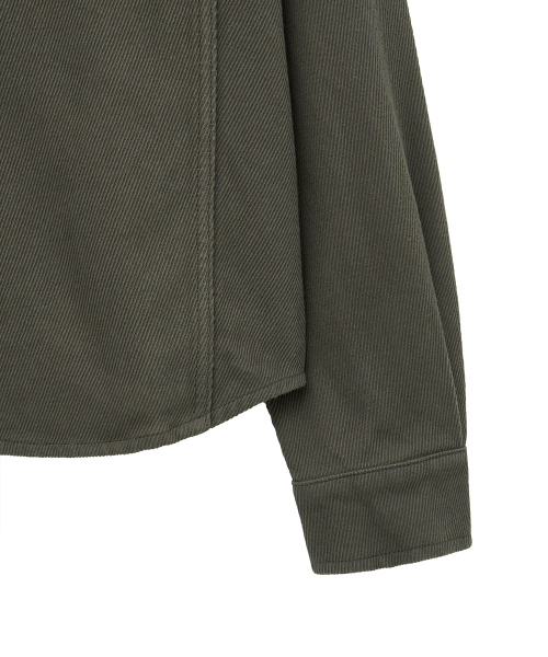 NOIRER（ノイア）の「コットンウィップコードウォッシュドクロップシャツ（グレー）（シャツ/ブラウス・メンズ・その他・48/50/52）」の5枚目の写真