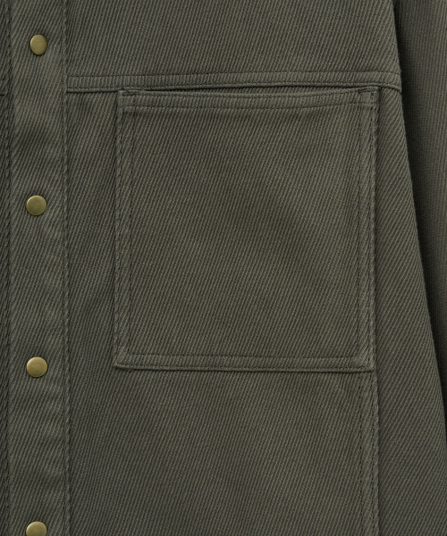 NOIRER（ノイア）の「コットンウィップコードウォッシュドクロップシャツ（グレー）（シャツ/ブラウス・メンズ・その他・48/50/52）」の6枚目の写真