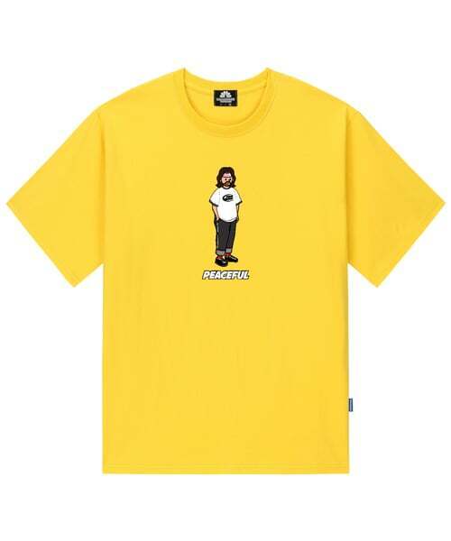 TRIPSHION(トリップション)の「PEACEFUL JESUS Tシャツ - イエロー(Tシャツ/カットソー・メンズ・その他・X-LARGE/MEDIUM/LARGE)」の1枚目の写真