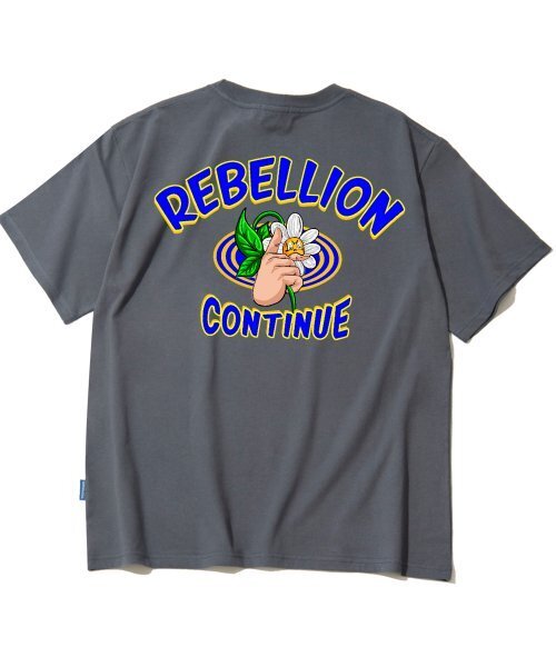 TRIPSHION(トリップション)の「REBELLION FLOWER GRAPHIC Tシャツ - グレー(Tシャツ/カットソー・メンズ・その他・LARGE/MEDIUM/X-LARGE)」の1枚目の写真