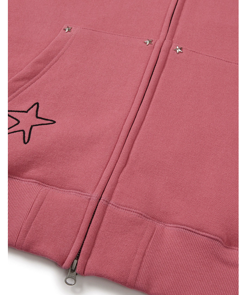 MMLG（エムエムエルジー）の「[Mmlg] STAR HOOD ZIPUP (MULBERRY)（パーカー・レディース・その他・X-LARGE/MEDIUM/LARGE/SMALL）」の6枚目の写真