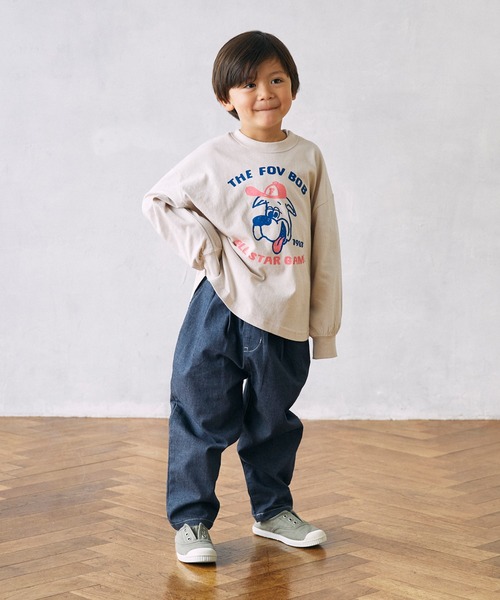 FOV（フォブ）の「FOV/フォブ F/B ALL STAR L/S Tシャツ（Tシャツ/カットソー・キッズ・チャコールグレー/ホワイト/ベージュ系その他・90cm/100cm/110cm/120cm/130cm）」の5枚目の写真