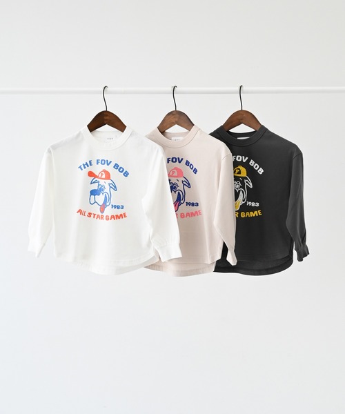 FOV（フォブ）の「FOV/フォブ F/B ALL STAR L/S Tシャツ（Tシャツ/カットソー・キッズ・チャコールグレー/ホワイト/ベージュ系その他・90cm/100cm/110cm/120cm/130cm）」の15枚目の写真