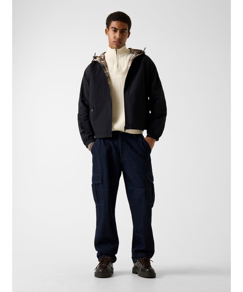 GUESS JEANS Reversible Packable Hoodie ジャケット リバーシブル