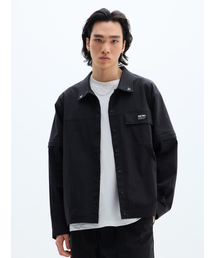 JAMIE WEST（ジェイミーウエスト）の「ディタッチャブルカラー ポイント ストレッチジャケット (ブラック)（その他アウター）」