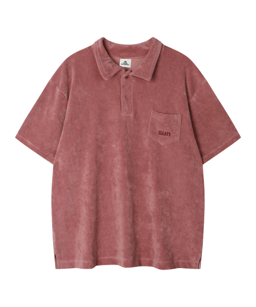 TERRY COLLAR TEE PINK