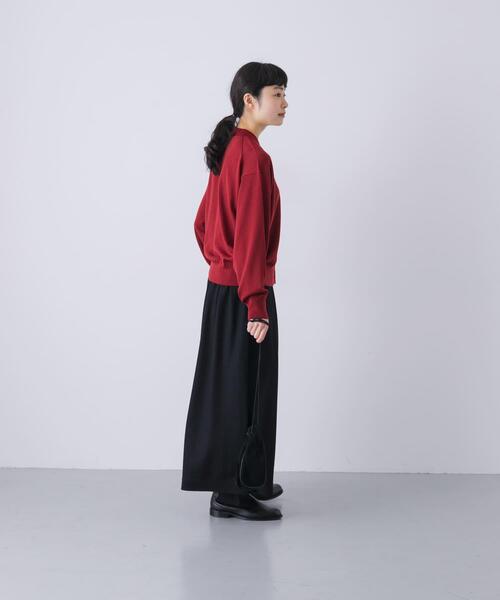 かぐれ（カグレ）の「ウールポロニットカーディガン（カーディガン/ボレロ・レディース・レッド/ブラック/ブラウン・FREE）」の8枚目の写真