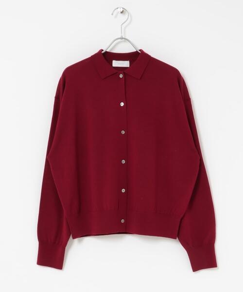 かぐれ（カグレ）の「ウールポロニットカーディガン（カーディガン/ボレロ・レディース・レッド/ブラック/ブラウン・FREE）」の10枚目の写真