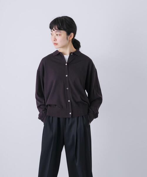 かぐれ（カグレ）の「ウールポロニットカーディガン（カーディガン/ボレロ・レディース・レッド/ブラック/ブラウン・FREE）」の17枚目の写真