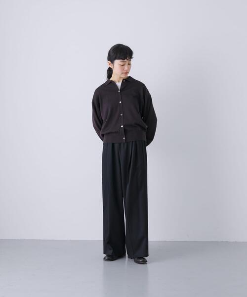 かぐれ（カグレ）の「ウールポロニットカーディガン（カーディガン/ボレロ・レディース・レッド/ブラック/ブラウン・FREE）」の18枚目の写真