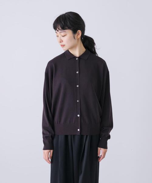 かぐれ（カグレ）の「ウールポロニットカーディガン（カーディガン/ボレロ・レディース・レッド/ブラック/ブラウン・FREE）」の21枚目の写真