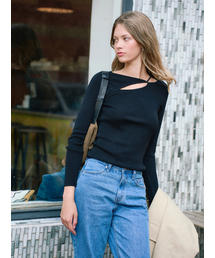 CHARLO Cut-Out Knit (Charlo)_BLACK