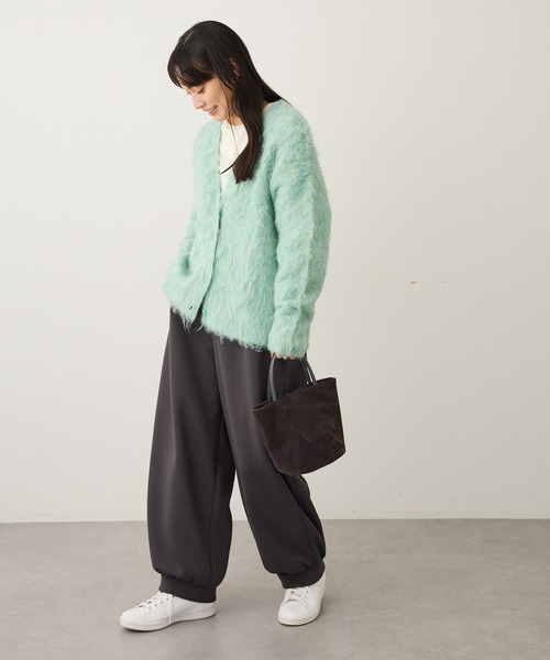 CRAFT STANDARD BOUTIQUE（クラフトスタンダードブティック）の「カール起毛モヘアライクVネックニットカーディガン ◆（カーディガン/ボレロ・レディース・アイボリー/グレー/グリーン・FREE）」の10枚目の写真