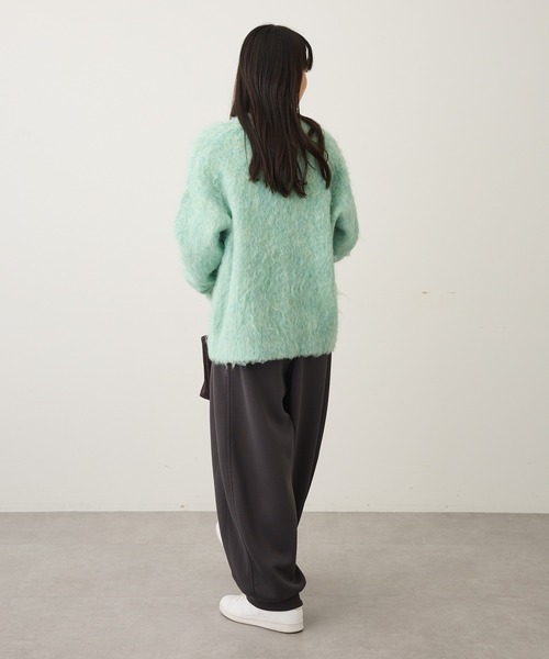 CRAFT STANDARD BOUTIQUE（クラフトスタンダードブティック）の「カール起毛モヘアライクVネックニットカーディガン ◆（カーディガン/ボレロ・レディース・アイボリー/グレー/グリーン・FREE）」の11枚目の写真