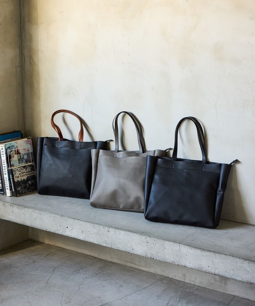 GLOBAL WORK(グローバルワーク)の「軽量ジャストポケット/3Roomトート/612723(トートバッグ・メンズ・ブラック系その他/グレー/ブラック・FREE)」の4枚目の写真