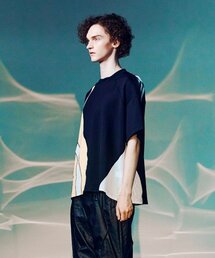 ORDINARY PEOPLE（オーディナリーピープル）の「[ADIDAS REWORK SERIES] Curved Ashmetric Rugby T-Shirt Black（Tシャツ/カットソー）」