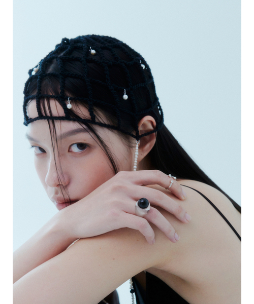 LOWOOL（ロウル）の「Black frog eye ring（リング・レディース・その他・10号/15号/6号）」の6枚目の写真