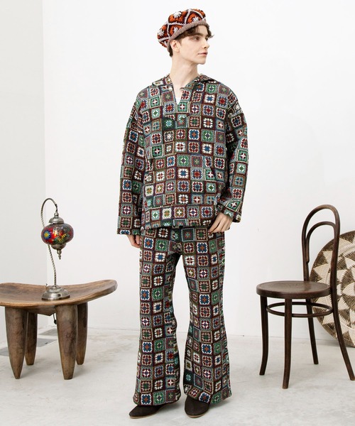 チャイハネ（チャイハネ）の「【チャイハネ】シェピMEN'Sフードトップス（パーカー・メンズ・ホワイト/ブラック・FREE）」の13枚目の写真