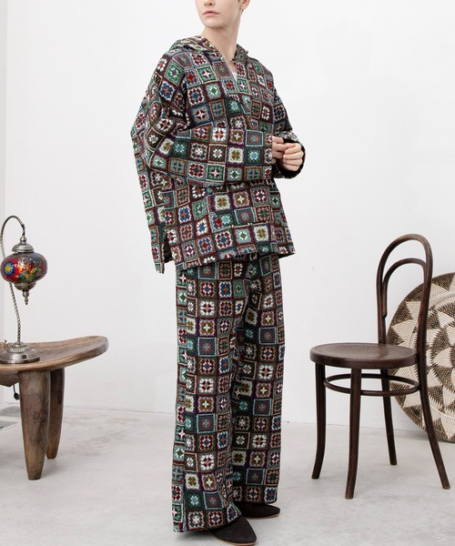 チャイハネ（チャイハネ）の「【チャイハネ】シェピMEN'Sフードトップス（パーカー・メンズ・ホワイト/ブラック・FREE）」の14枚目の写真