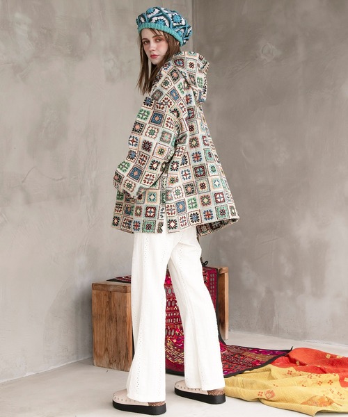 チャイハネ（チャイハネ）の「【チャイハネ】シェピMEN'Sフードトップス（パーカー・メンズ・ホワイト/ブラック・FREE）」の5枚目の写真