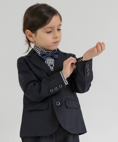 BRANSHES（ブランシェス）の「【フォーマル】ジャケット（スーツジャケット・キッズ・ネイビー/チャコールグレー・120/130/110）」の2枚目の写真