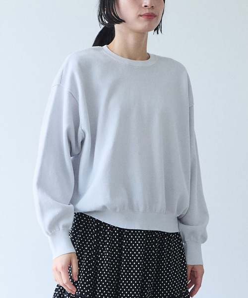yuni(ユニ )の「●接結ニット reverisible short プルオーバー(ニット/セーター・レディース・グレー/ベージュ/パープル・FREE)」の1枚目の写真