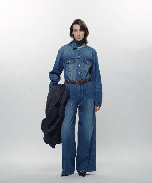 KEISUKEYOSHIDA（ケイスケヨシダ）の「Double Knee Linen Jeans（スラックス・レディース・インディゴブルー/ライトブルー/ブラック・L/M）」の3枚目の写真