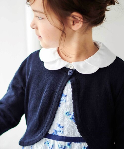 Tartine et Chocolat(タルティーヌエショコラ)の「袖口フリルサテン長袖ブラウス(110~130cm)(シャツ/ブラウス・キッズ・ホワイト・130cm/110cm/120cm)」の5枚目の写真