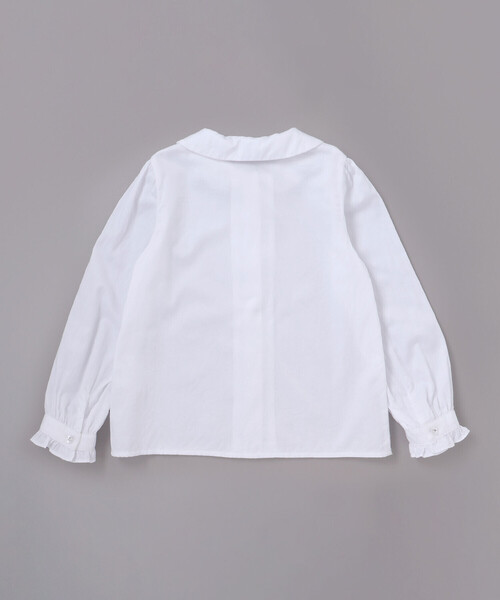 Tartine et Chocolat(タルティーヌエショコラ)の「袖口フリルサテン長袖ブラウス(110~130cm)(シャツ/ブラウス・キッズ・ホワイト・130cm/110cm/120cm)」の9枚目の写真