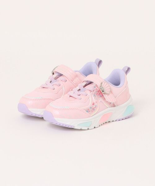 Hawkins（ホーキンス）の「HAWKINS ホーキンス 16-20(H) LM PRINCESS ラブメロプリンセス HK86200/DISNEY ARIEL（スニーカー）」｜ピンク