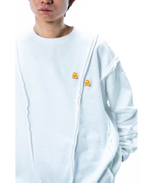 DISCOVERED（ディスカバード）の「Docking Logo Sweat（スウェット・メンズ・ホワイト/ブラック・SMALL/LARGE）」の6枚目の写真