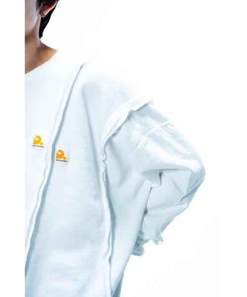 DISCOVERED（ディスカバード）の「Docking Logo Sweat（スウェット・メンズ・ホワイト/ブラック・SMALL/LARGE）」の7枚目の写真