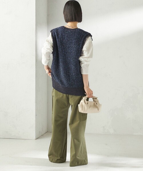 手洗い可能〉ミックスカラー Vネック プルオーバー（ベスト）｜SHIPS