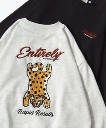 POWER TO THE PEOPLE（パワートゥーザピープル）の「2026SS POWER TO THE PEOPLE/パワートゥザピープル チベタンヒョウ/ネコ フロント/バック刺繍  オーバーサイズ スウェットトレーナー レディース メンズ（スウェット）」